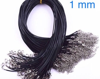 Wholesale 10pcs Black strings Velvet necklace cord lobster clasp