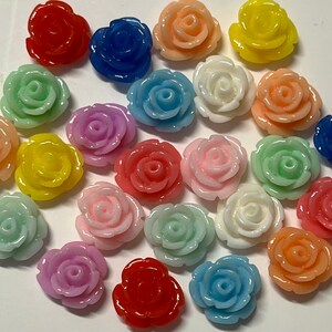 New,,,30 pcs 12 mm Cabochon Flowers,12 mm resin flower,resin flower,flat back cabochon,assorted flower,flower kit,pastel color flower