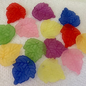 60 pcs misto Foglia DianoCca Fascino,fascino foglia smerigliato,Lucite,lascia fascino fascino fascino foglia acrilica trasparente,fascino acrilico,foglia d&#39;uva, foglia d&#39;uva