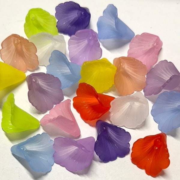 40 pcs mixed color Lucite Flower,19 mm wide x 20 mm long,colorful Lucite flower, mixed lucite flower,Lucite,resin flower,flower kit,( LC3 )