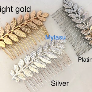 1 pcs Hair Comb,bridal hair comb,leaf hair comb,Silver Hair Comb,leaf hair comb,gold plated hair comb,wedding hair comb,flower hair comb