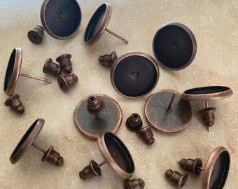 10 Pz In Acciaio Inox Francese Orecchino Ganci Base Vuota - Foto 10