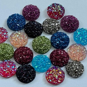 20 pcs Mixed Rhinestone Cabochon,12 mm flat Round rhinestone,flat back rhinestone,Great for  bobby pin blank , ring, Earring ,pendant