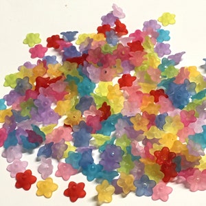 150 pcs 9 mm mixed color Lucite Flower,assorted Lucite flower,randomly lucite flower,mixed lucite flower,Lucite,resin flower,flower kit