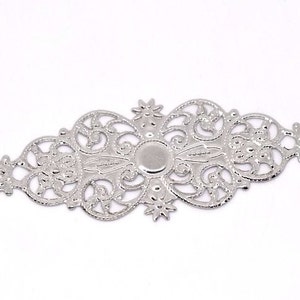 10 pcs Long filigree,Platinum,Base setting,platinum connector,platinum filigree,iron filigree,platinum Link,platinum finding,brass filigree