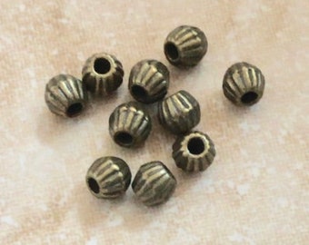 Nickel Free..50 pcs Antique Bronze space bead,Tibetan style spacer bead,brass spacer bead,alloy spacer bead,spacer bead,4mm spacer bead