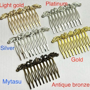 Pick your color: 2 pcs Hair Comb,Hair Comb,bridal hair comb,filigree hair comb,wedding hair comb,flower hair comb,hair accessories