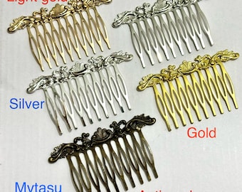 Pick your color: 2 pcs Hair Comb,Hair Comb,bridal hair comb,filigree hair comb,wedding hair comb,flower hair comb,hair accessories