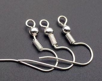 Nickel Free...150 pcs Silver plated earring hooks,Silver plated finding,silver plated fish hook,silver french hook,silver plated ear wire