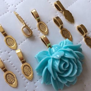 30 pcs 8 mm Bail, Zinc Alloy Glue on Bail,Antique Golden,golden bail, base setting,golden cabochon setting, golden bail, golden base setting