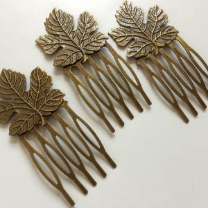 2 pcs Hair Comb,Antique Bronze,leaf hair combs,wedding hair comb,bridal hair comb,vintage  hair comb,flower hair comb,hair tuck,comb