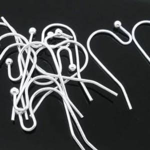 80 Pcs Silver Earring Hooks,brass Hook Ear Wires,silver Plated