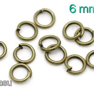 200 pcs 6 mm Open Jump Rings ,Antique Bronze, brass jump ring, open jump ring,brass findings,jewelry supplies,6 mm jump ring, jump ring