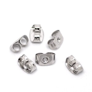 Nickel Free..200 pcs platinum earring nuts,platinum earring back,platinum ear back,platinum earring finding,platinum earring setting,ear nut