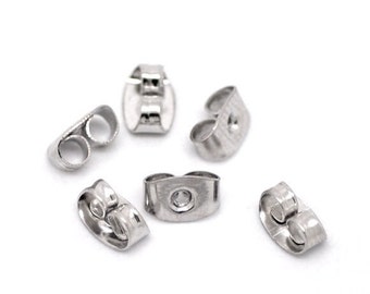 Nickel Free..200 pcs platinum earring nuts,platinum earring back,platinum ear back,platinum earring finding,platinum earring setting,ear nut