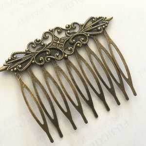 2 pcs Antique Bronze Hair Combs,brass Hair Comb,iron hair comb,wedding hair comb,brass hair clip,hair accessories,flower hair comb,hair comb