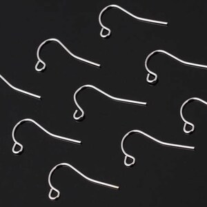 125 Silver Plated Earring Hooks: Nickel & Lead Free, Zinc Alloy