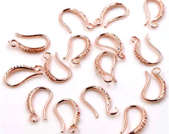 10 pcs Rose Gold Earring hook,Rosegold earwire,earring finding,rose gold earring hook,Rose Gold ear wire.earring findings.rose gold earring
