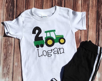 Tractor Birthday Shirt / Tractor Birthday /  Farm Birthday / Birthday Shirt / Boys Tractor Birthday Shirt / Boys Custom Farm Shirt / Tractor