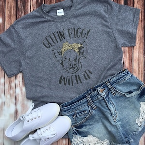 Pig Shirt / Ladies Pig Shirt / Pig Lover Shirt / Leopard Pig Shirt ...