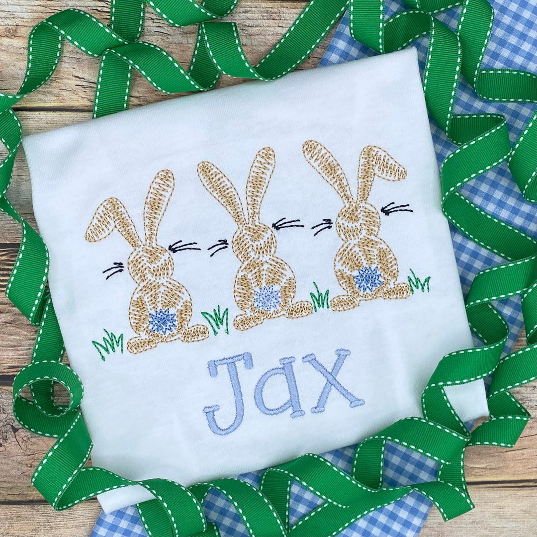 Boys Easter Shirt / Easter Bunny Trio Shirt / Easter Shirt / Toddler