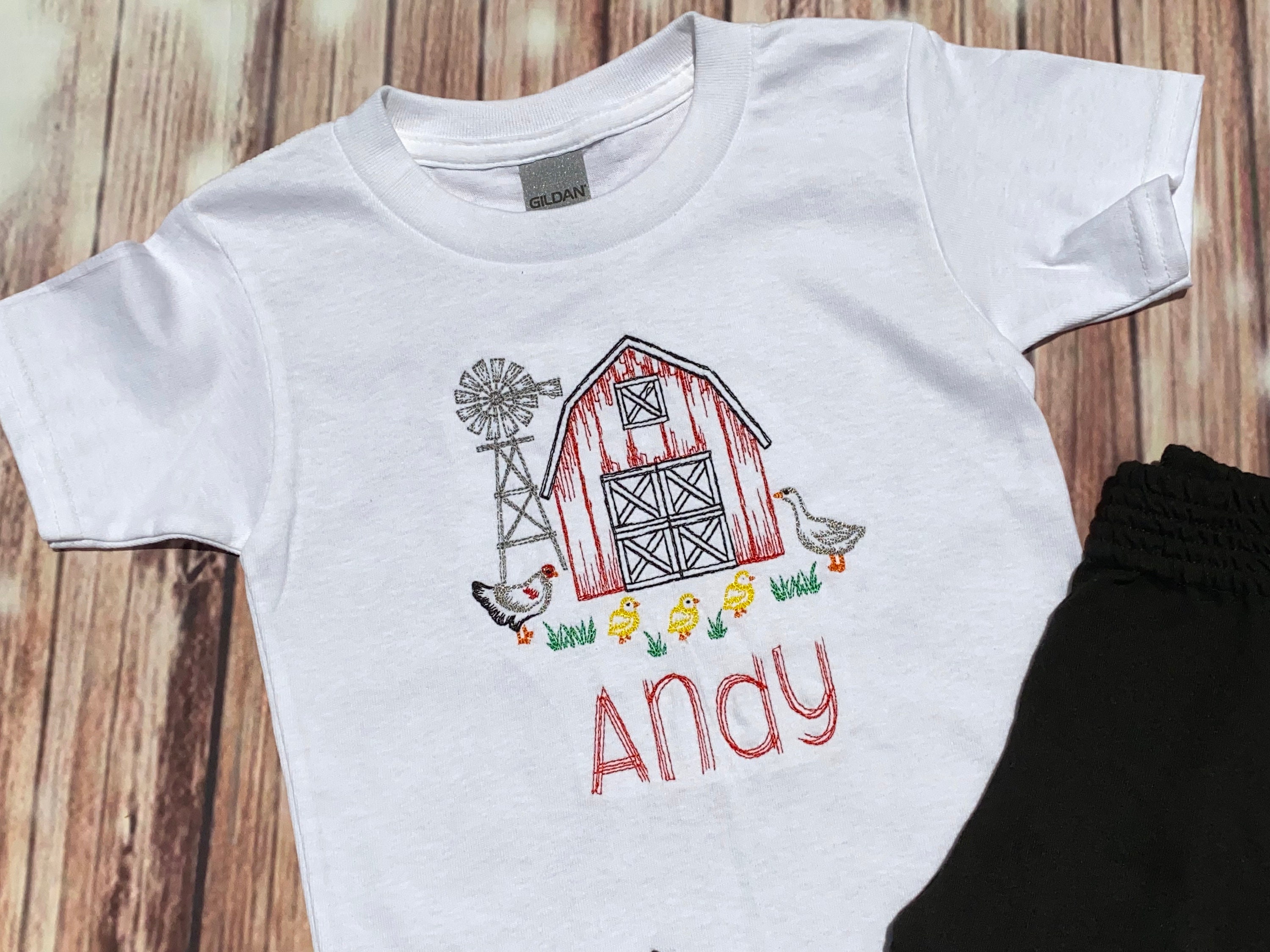 Boys Farm Shirt / Boys Barn Shirt / Toddler Boys Farm Shirt / Etsy.de