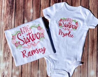 Sibling Shirts / Big Sister Shirt / Little Sister Shirt / Matching Sister Shirts / Sibling Shirt Set / Sister Siblings Shirt Set / Sisters