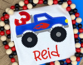 Monster Truck Birthday Shirt / Boys Birthday Shirt / Toddler Monster Truck Party Shirt / Truck Birthday Shirt / Kids Monster Truck Shirt