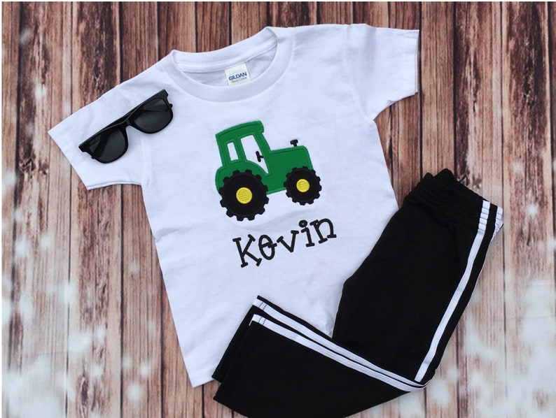 Tractor Shirt / Boys Tractor Shirt / Boys Farm Shirt / Toddler Etsy