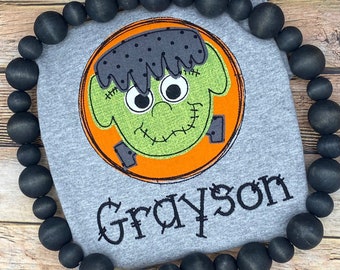 Boys Halloween Shirt - Frankenstein Halloween Shirt - Halloween Shirt - Frankenstein Shirt  - Cute Boys Halloween Top -  Monster Shirt