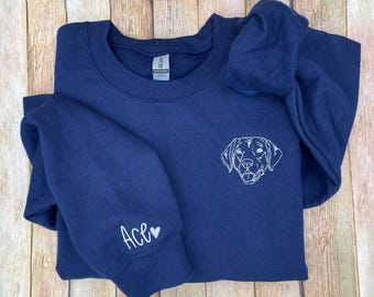 Embroidered Dog Breed Sweatshirt - Custom Dog Mom Gift - Dog Mom Sweatshirt - Custom Dog Sweatshirt - Dog Mom- Gift For Dog Lover