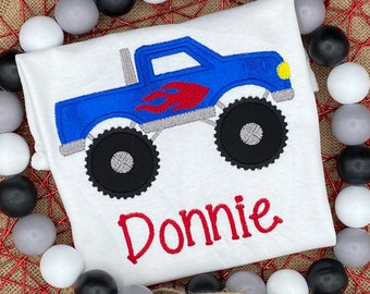 Boys Monster Truck Shirt / Monster Truck Shirt / Kids Monster Truck Shirt / Toddler Boys Monster Truck Shirt / Custom Applique Shirt / Truck