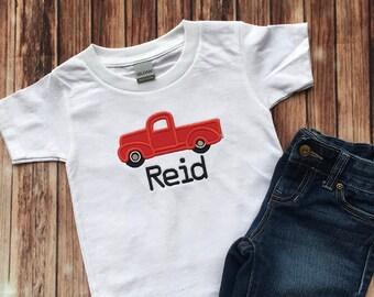 Vintage Truck Shirt / Boys Vintage Truck Applique Shirt / Custom Vintage Truck Shirt / Toddler Boy Truck Shirt / Kids Vintage Truck Shirt