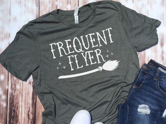 Frequent Flyer Witch T-Shirt Perfect Halloween Tee Frequent Flyer Witch T-Shirt Perfect Halloween Tee