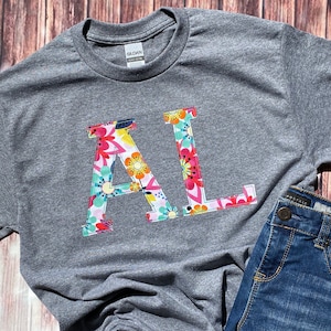 Alabama State Shirt / Ladies Embroidered Tee Shirt / Womens Alabama Shirt / Alabama Home Shirt / Alabama State Tee / Ladies AL Shirt