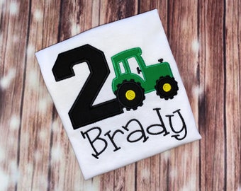 Tractor Birthday Shirt / Tractor Birthday / Farm Birthday / Birthday Shirt / Boys Tractor Birthday Shirt / Boys Custom Farm Shirt / Tractor