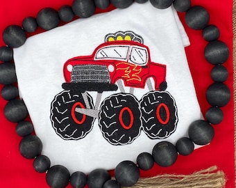 Boys Monster Truck Shirt / Monster Truck Shirt / Kids Monster Truck Shirt / Toddler Boys Monster Truck Shirt / Custom Applique Shirt / Truck