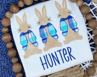 Applique Easter Shirt / Custom Easter Shirt / Boys Easter Shirt / Easter Bunny Shirt / Bunny Shirt / Toddler Easter Shirt / Peter Cottontail