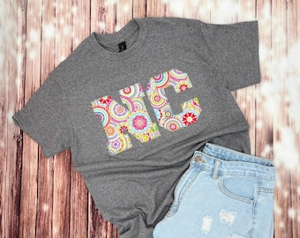 North Carolina State Shirt / Ladies Embroidered Tee Shirt / North Carolina Home Shirt / North Carolina Shirt / Ladies NC Shirt