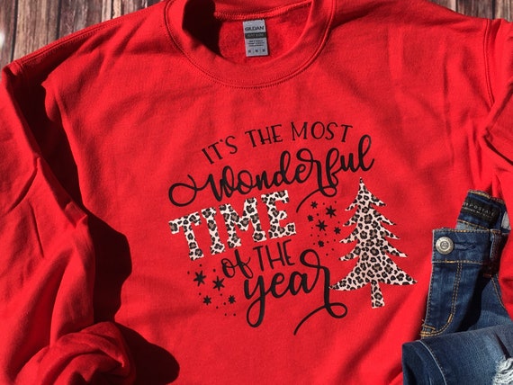 Christmas Shirt / Ladies Christmas Sweatshirt / Wondeful Time | Etsy