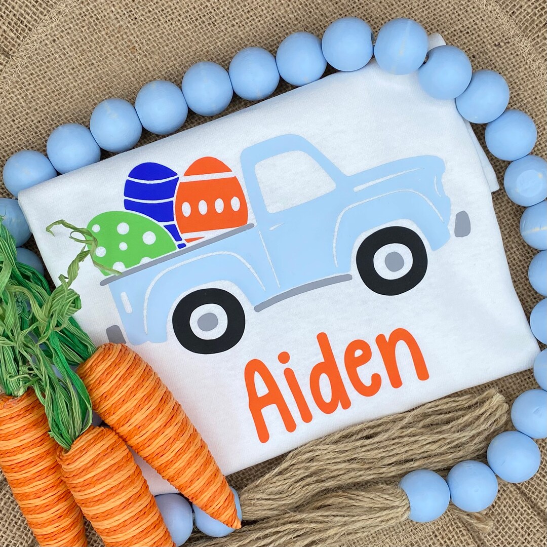 Easter Shirt / Boys Easter Shirt / Toddler Easter Shirt / Vintage Truck