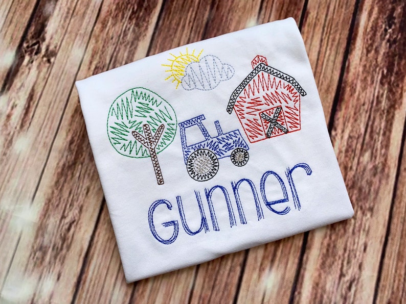 Boys Farm Shirt / Boys Tractor Shirt / Toddler Boys Farm Shirt Etsy