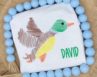 Mallard Duck Shirt / Boys Sketch Duck Shirt / Duck Hunting Shirt / Toddler Boy Mallard Shirt / Kids Duck Hunting Shirt / Mallard Duck Shirt