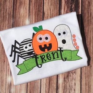 Boys Halloween Shirt - Halloween Shirt - Ghost Shirt - Pumpkin Shirt - Spider Shirt - Cute Boys Halloween Top - Spooky Halloween Shirt