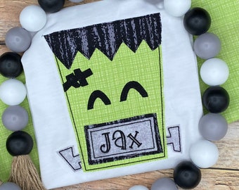 Boys Halloween Shirt - Frankenstein Halloween Shirt - Halloween Shirt - Frankenstein Shirt  - Cute Boys Halloween Top -  Monster Shirt