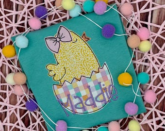 Girls Easter Shirt - Easter Chick Shirt - Easter Egg Tee - Cute Easter Tee - Personalized Easter Shirt - Easter Sunday Shirt