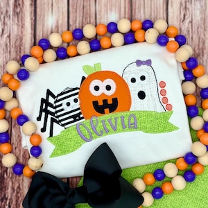 Girls Halloween Shirt - Halloween Pumpkin Shirt - Pumpkin Shirt - Spooky Halloween Shirt - Cute Halloween Shirt - Kids Halloween Shirt