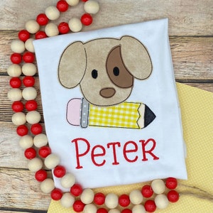 Boys Back To School Shirt / Boys School Puppy Dog Shirt / School Puppy Dog Shirt / Back To School / Boys School Shirt / First Day of School
