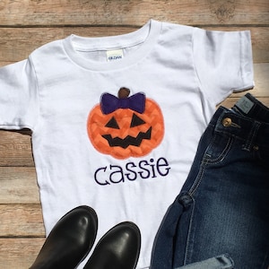 Girls Halloween Shirt - Halloween Pumpkin Shirt - Pumpkin Shirt - Jack-o-lantern Shirt  - Jackolantern Shirt - Jack-o-lantern Halloween