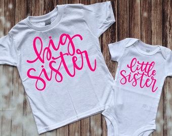 Sibling Shirts / Big Sister Shirt / Little Sister Shirt / Matching Sister Shirts / Sibling Shirt Set / Sister Siblings Shirt Set / Sisters